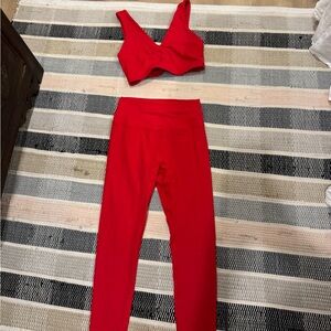 FP Movement by Free People Red Leggings Set